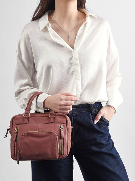 Cross Body Tas Baby Macy Leder Nat et nin Roze vintage BABYMACY ander zicht 1